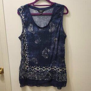 Simply Vera Wang Blue Blouse, Earthly Desires Collection